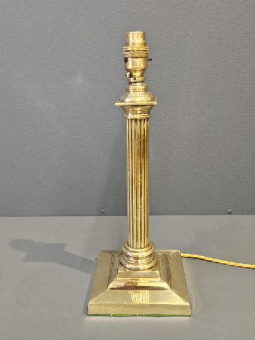 Edwardian Brass Table Lamp
