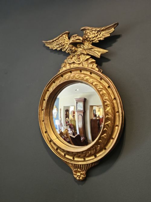Victorian Gilt Framed Convex Mirror