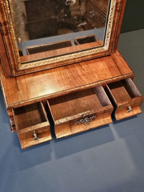 GEORGE II WALNUT TOILET MIRROR - ADDITIONAL PHOTO 3