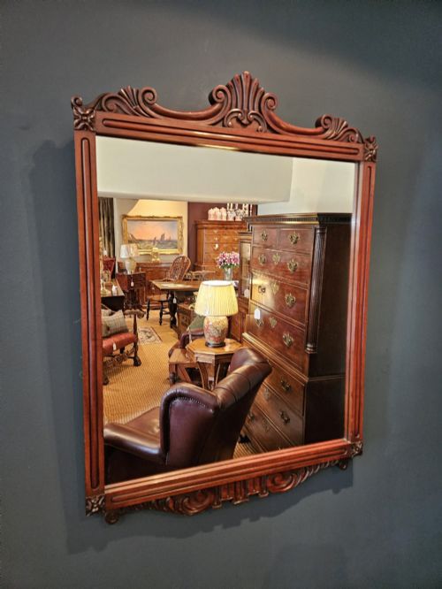 QUALITY VICTORIAN MAHOGANY FRAMED MIRROR - ADDITIONAL PHOTO 3