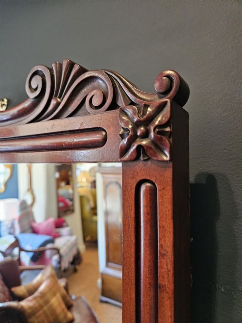 QUALITY VICTORIAN MAHOGANY FRAMED MIRROR - ADDITIONAL PHOTO 4