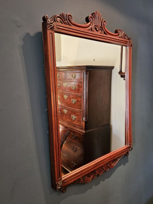 QUALITY VICTORIAN MAHOGANY FRAMED MIRROR - ADDITIONAL PHOTO 6