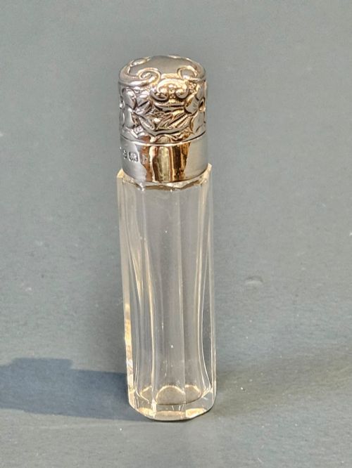 Edwardian Silver and Crystal Scent File