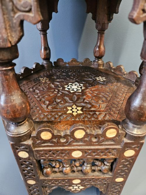 MOORISH CARVED OCTAGONAL LAMP TABLE - ADDITIONAL PHOTO 3