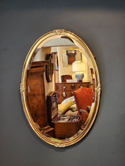 Victorian Brass Framed Mirror