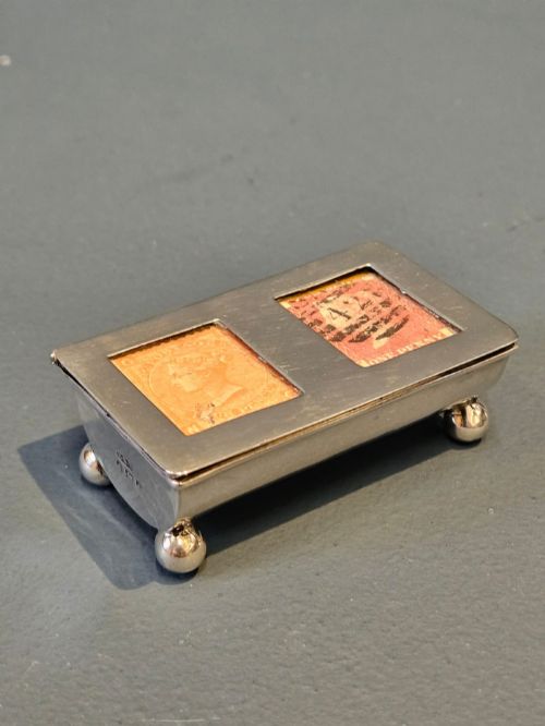 VICTORIAN SILVER STAMP BOX