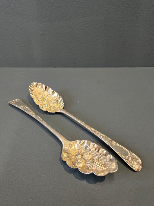 Georgian Silver Berry Spoons