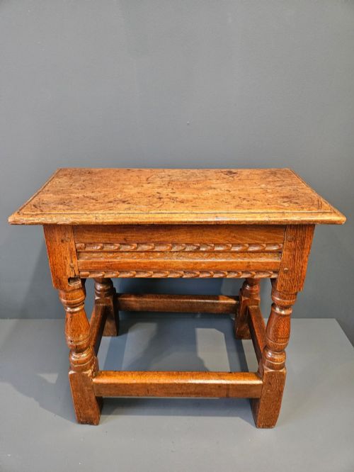 PERIOD OAK JOINT STOOL - ADDITIONAL PHOTO 2