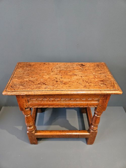 PERIOD OAK JOINT STOOL - ADDITIONAL PHOTO 3