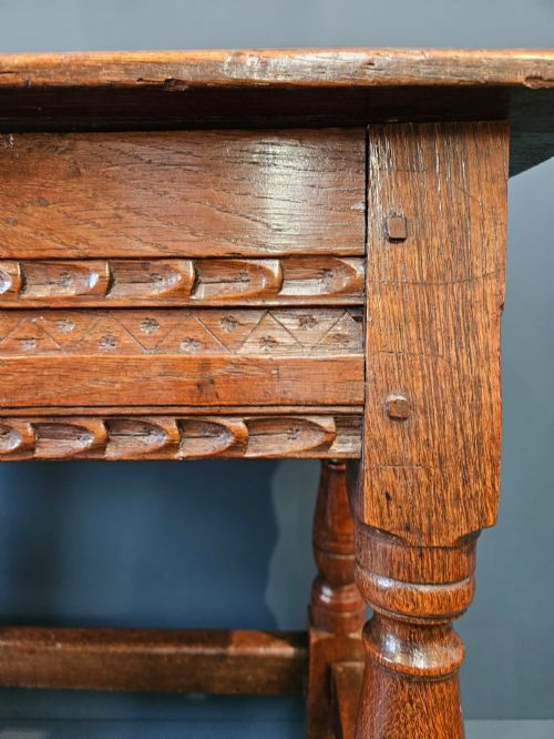 PERIOD OAK JOINT STOOL - ADDITIONAL PHOTO 5