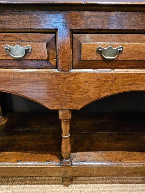 GEORGE III OAK OPEN POT BOARD DRESSER - ADDITIONAL PHOTO 5