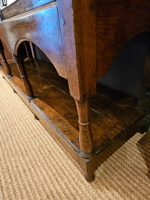 GEORGE III OAK OPEN POT BOARD DRESSER - ADDITIONAL PHOTO 7