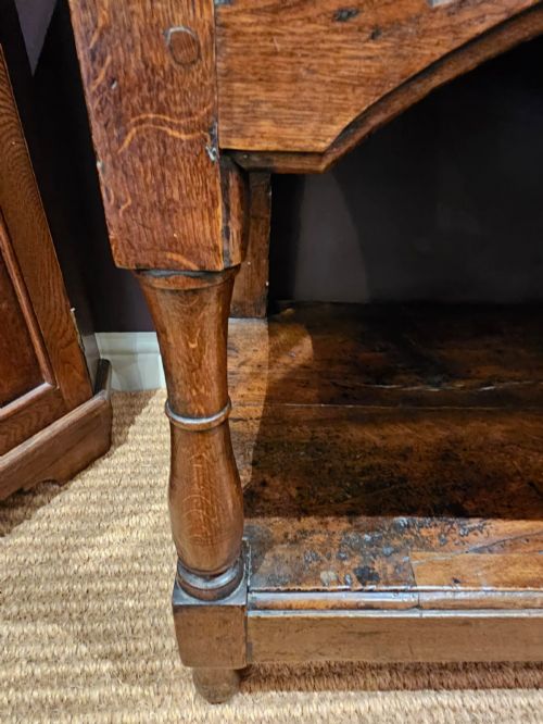 GEORGE III OAK OPEN POT BOARD DRESSER - ADDITIONAL PHOTO 8
