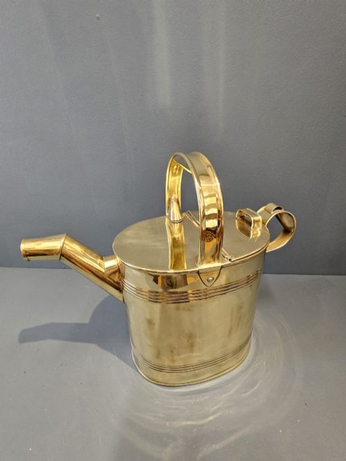 VICTORIAN BRASS COUNTRY HOUSE WATER SUPPLY CAN - ADDITIONAL PHOTO 1