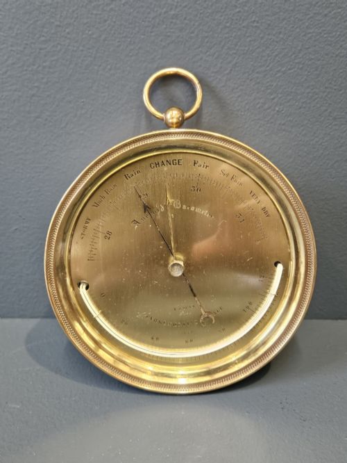 VICTORIAN MARINE BAROMETER BY DENT