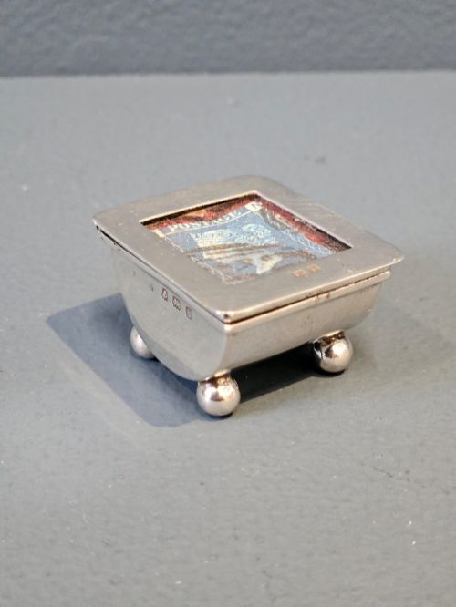 EDWARDIAN SILVER STAMP BOX - ADDITIONAL PHOTO 4