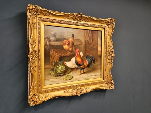 ORIGINAL PAINTING OIL ON CANVAS BY EDGAR HUNT - ADDITIONAL PHOTO 2