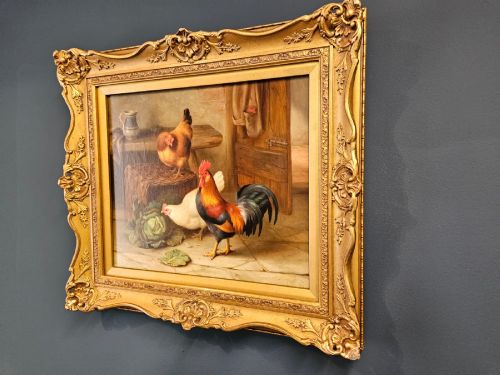 ORIGINAL PAINTING OIL ON CANVAS BY EDGAR HUNT - ADDITIONAL PHOTO 4