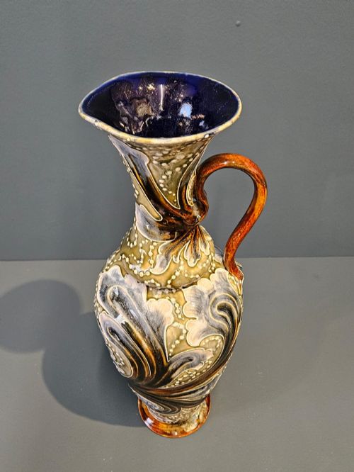VICTORIAN LARGE DOULTON LAMBETH WARE EWER - ADDITIONAL PHOTO 2
