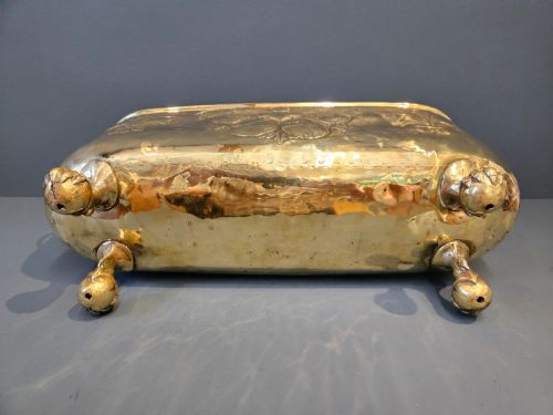 LARGE VICTORIAN OBLONG BRASS PLANTER - ADDITIONAL PHOTO 4