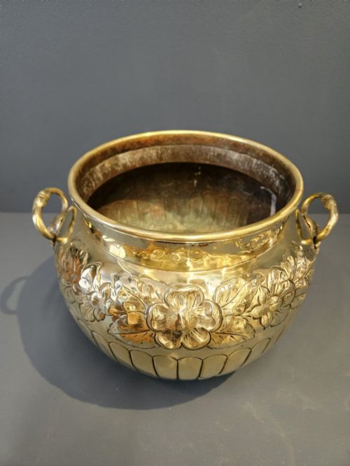 VICTORIAN BRASS PLANTER - ADDITIONAL PHOTO 1