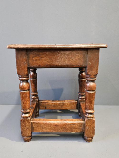 GEORGE III OAK JOINT STOOL - ADDITIONAL PHOTO 4