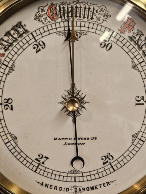 SUPERB MAPPIN WEBB OAK CASED BAROMETER - ADDITIONAL PHOTO 2