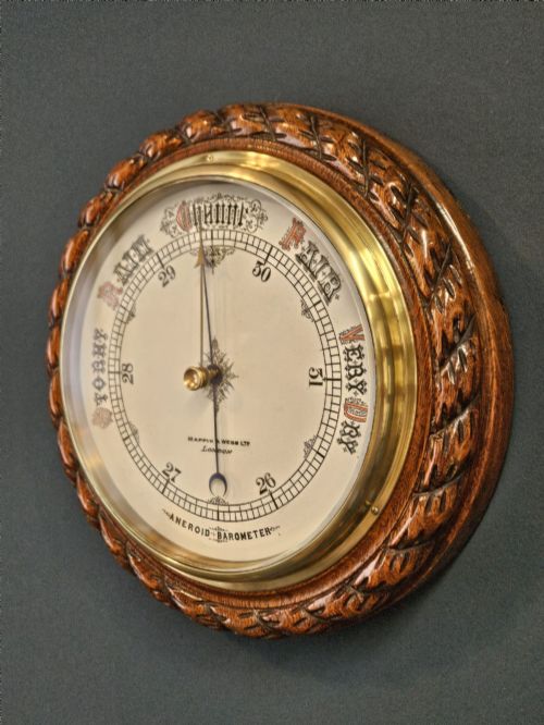 SUPERB MAPPIN WEBB OAK CASED BAROMETER - ADDITIONAL PHOTO 3