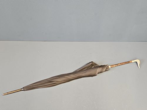 Edwardian Silver Ducks Head Handle Umbrella
