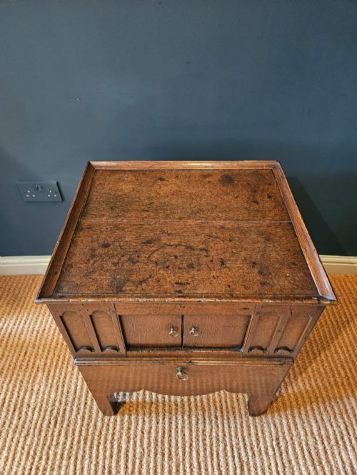 GEORGE III OAK NIGHT STAND - ADDITIONAL PHOTO 2
