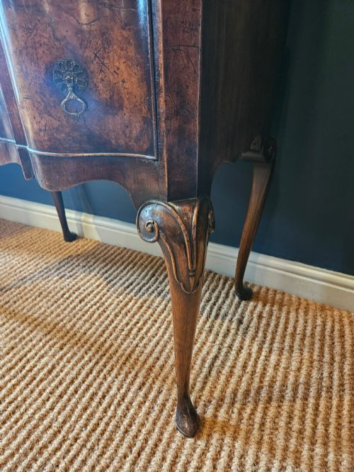 SMALL PROPORTION EDWARDIAN WALNUT CHEST ON STAND - ADDITIONAL PHOTO 5
