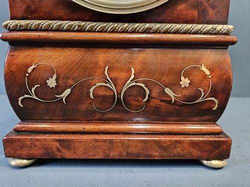 SMALL PROPORTION REGENCY MAHOGANY BRACKET CLOCK - ADDITIONAL PHOTO 7