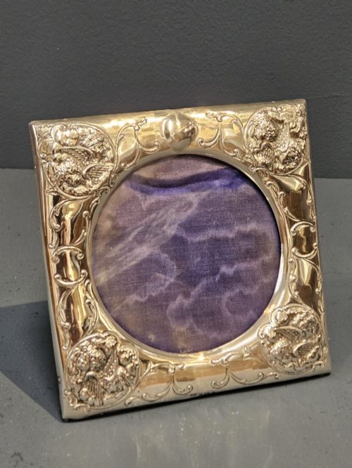 EDWARDIAN SILVER REYNOLDS ANGELS PHOTO FRAME
