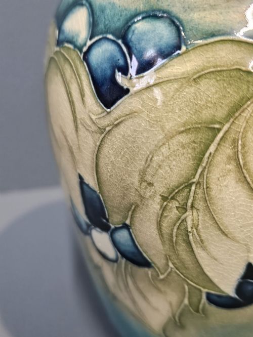 MOORCROFT LEAF AND BERRIES CELADON VASE - ADDITIONAL PHOTO 2