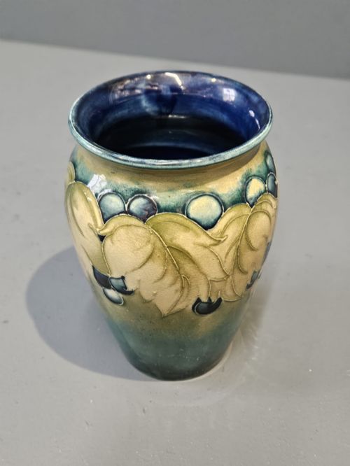 MOORCROFT LEAF AND BERRIES CELADON VASE - ADDITIONAL PHOTO 6