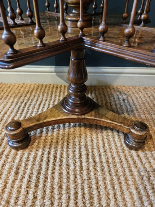 MID VICTORIAN WALNUT REVOLVING BOOK TABLE - ADDITIONAL PHOTO 6