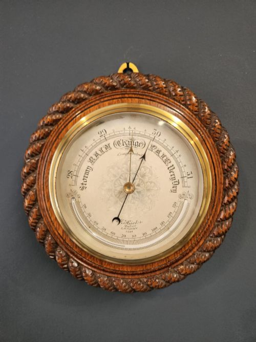 Superb Quality Victorian Silvered Dial Barometer by Hicks