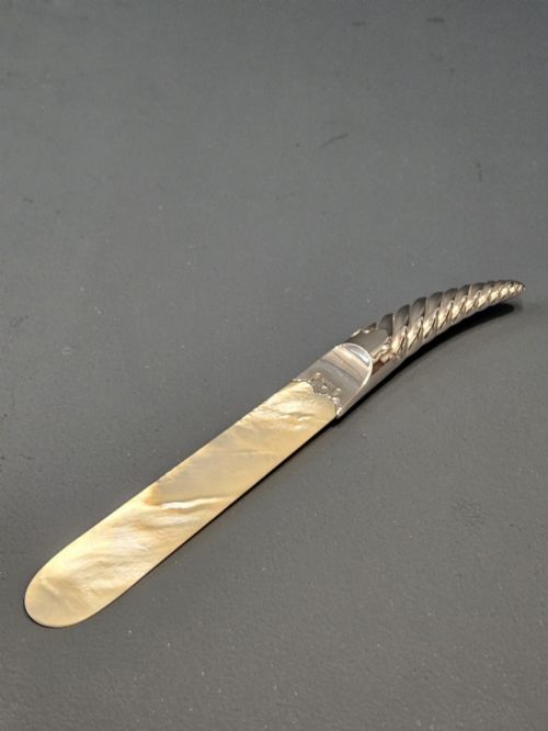 Levi & Salaman Victorian Silver and Mother of Pearl Page Turner