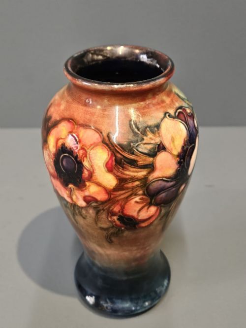 Early Moorcroft Anemone Flambe Vase