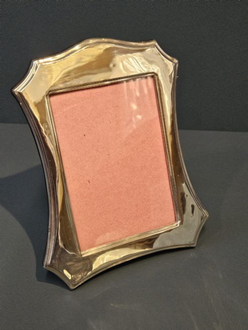 Edwardian Silver Photo Frame with Swept Sides