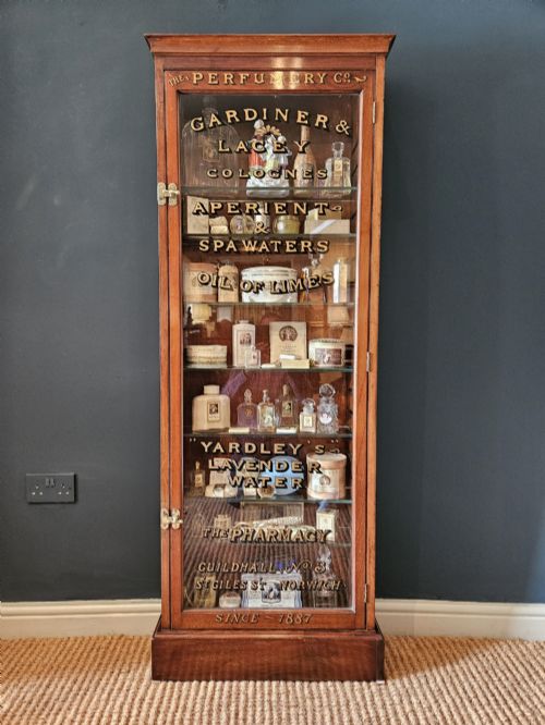 Amazing Edwardian Mahogany Perfumery Cabinet and Contents