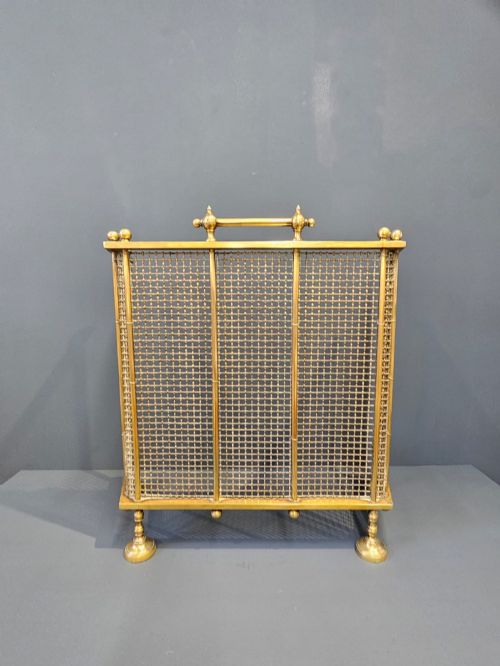 Victorian Cast Brass Framed Fire Guard