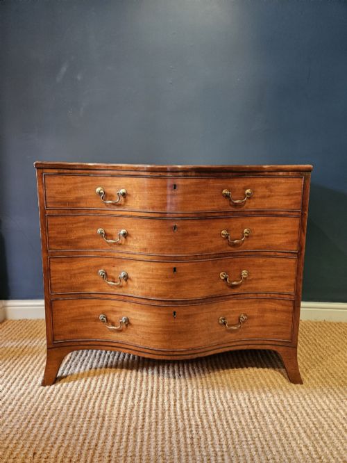 George III Mahogany Serpentine Front Chest of Drawers