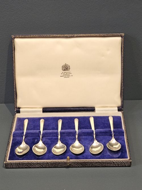 Set of Six Edwardian Silver Coffee Spoons