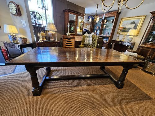 Substantial George III Oak 8 Seater Refectory Table