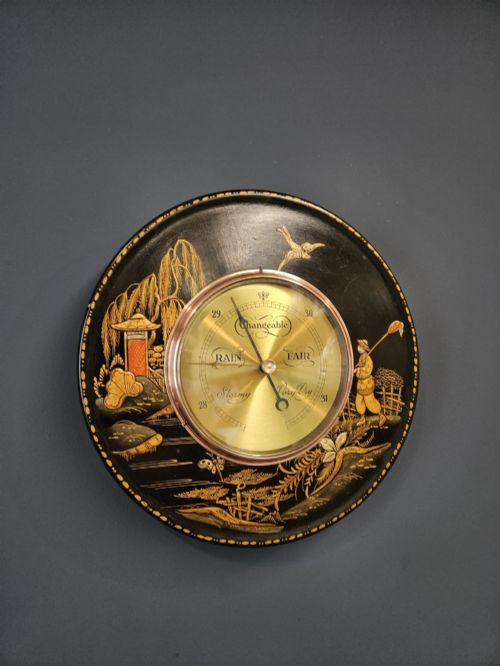 Unusual Edwardian Chinoiserie Cased Barometer