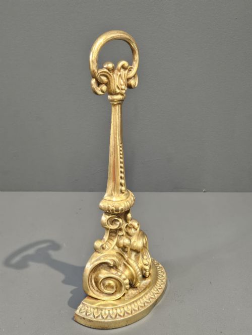 Victorian Brass Door Stop by Tonks