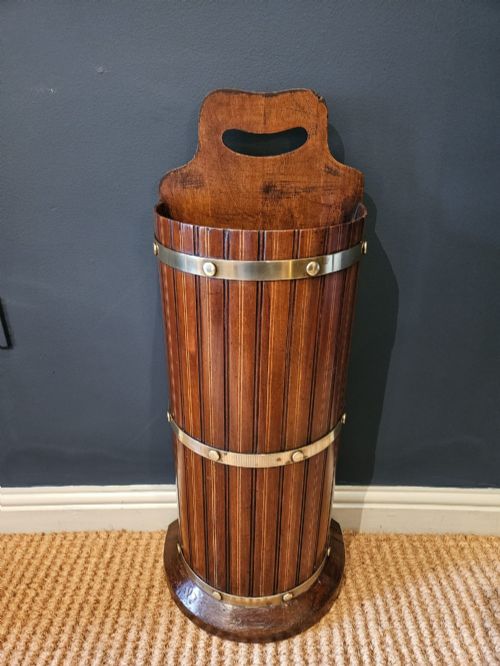 Victorian Mahogany Brass Bound Stick Stand