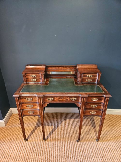 Edwardian Inlaid Rosewood Desk