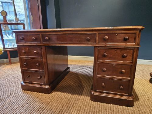Mid Victorian Mahogany Partners Desk